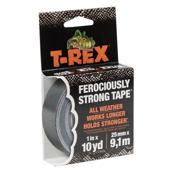 TRex Duct Tape, 10 yd L, 1 in W, PolyethyleneCoated Cloth Backing